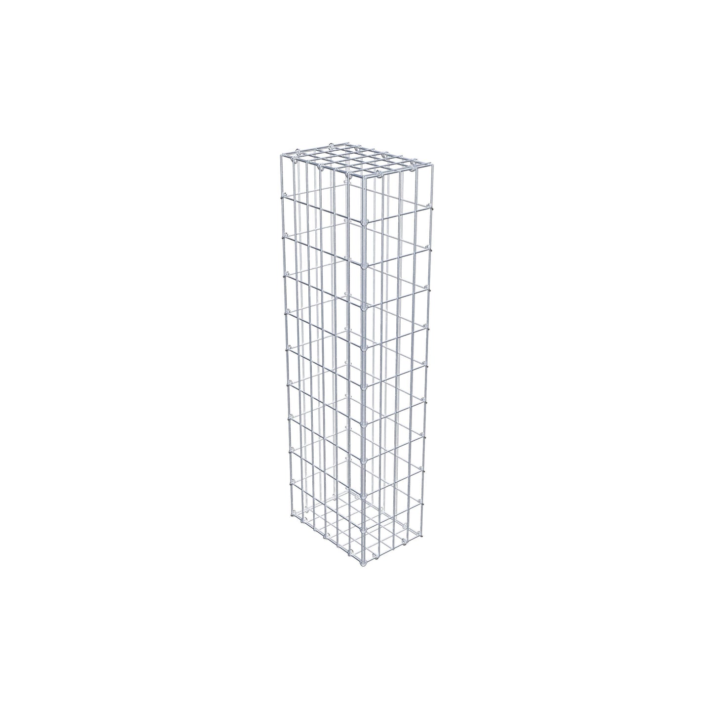 Gabião 100 cm x 30 cm x 20 cm (C x A x P), malhagem 5 cm x 10 cm, anel C