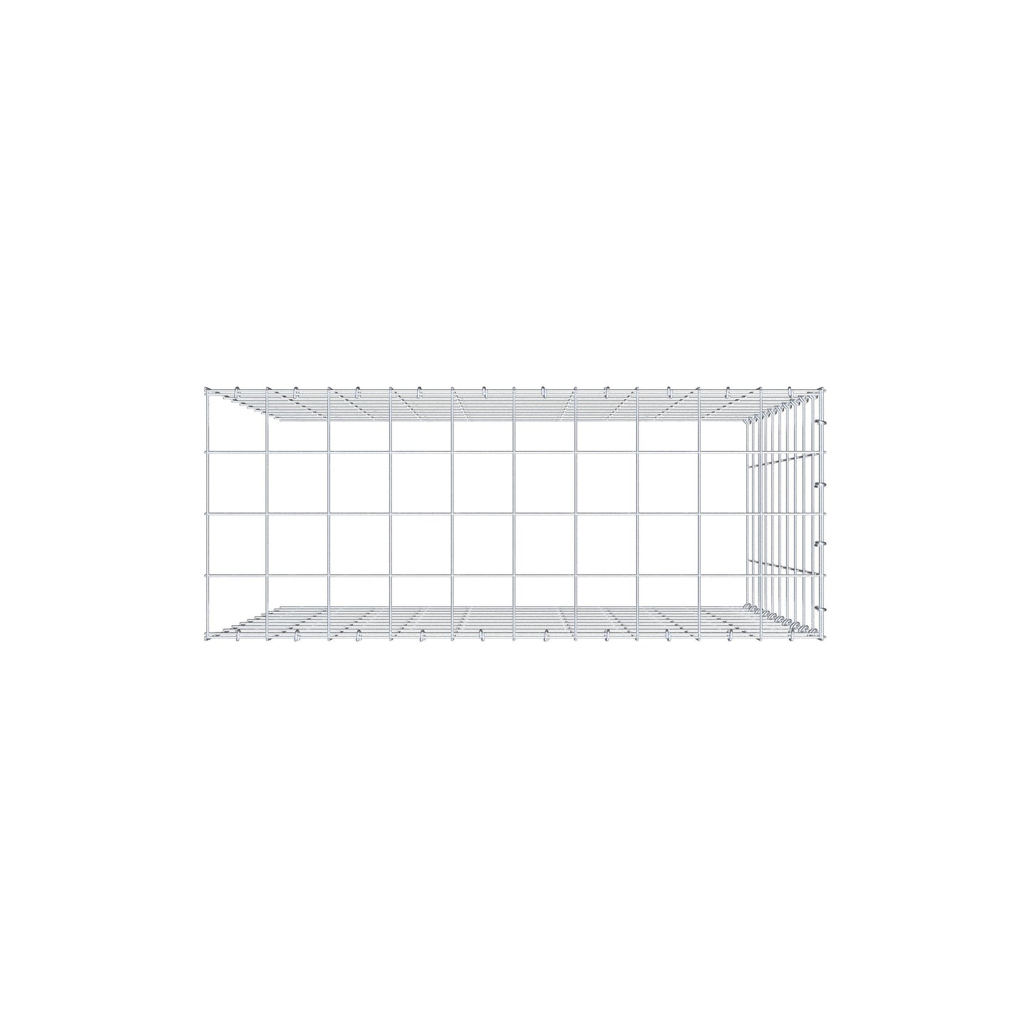 Gabião Tipo 4 100 cm x 100 cm x 40 cm (C x A x P), malhagem 10 cm x 10 cm, anel C
