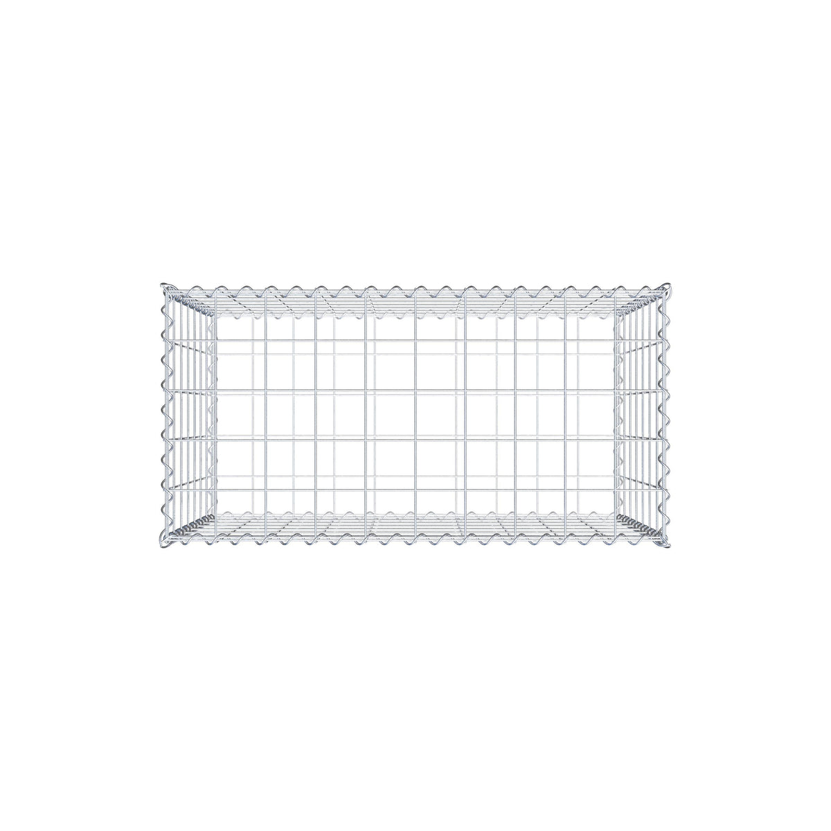 Gabião 100 cm x 70 cm x 50 cm (C x A x P), malhagem 10 cm x 10 cm, espiral