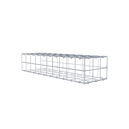 Fästbar gabion typ 2 100 cm x 20 cm x 30 cm (L x H x D), maskstorlek 10 cm x 10 cm, C-ring