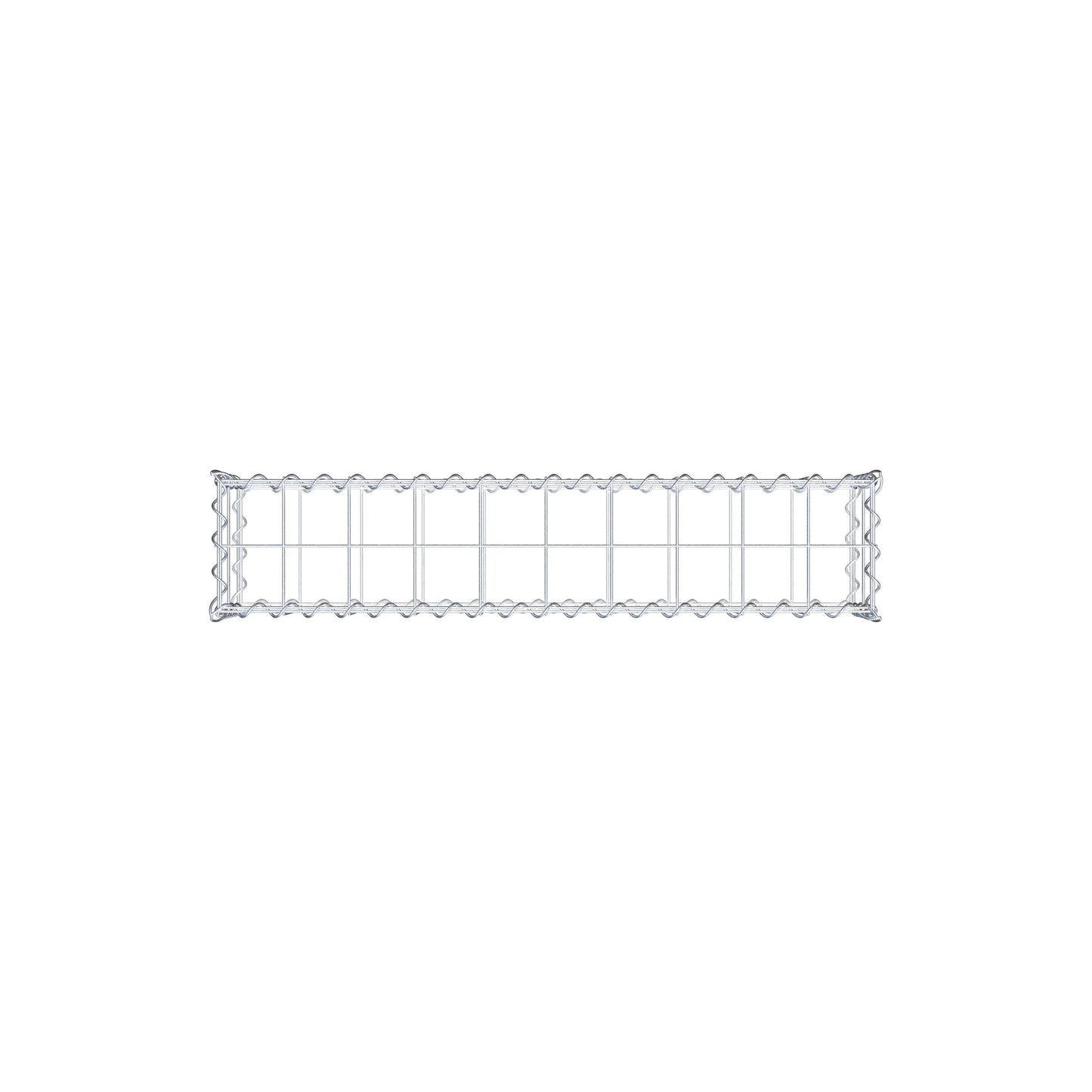 Gabion 100 cm x 20 cm x 20 cm (L x H x D), maskstorlek 10 cm x 10 cm, spiral