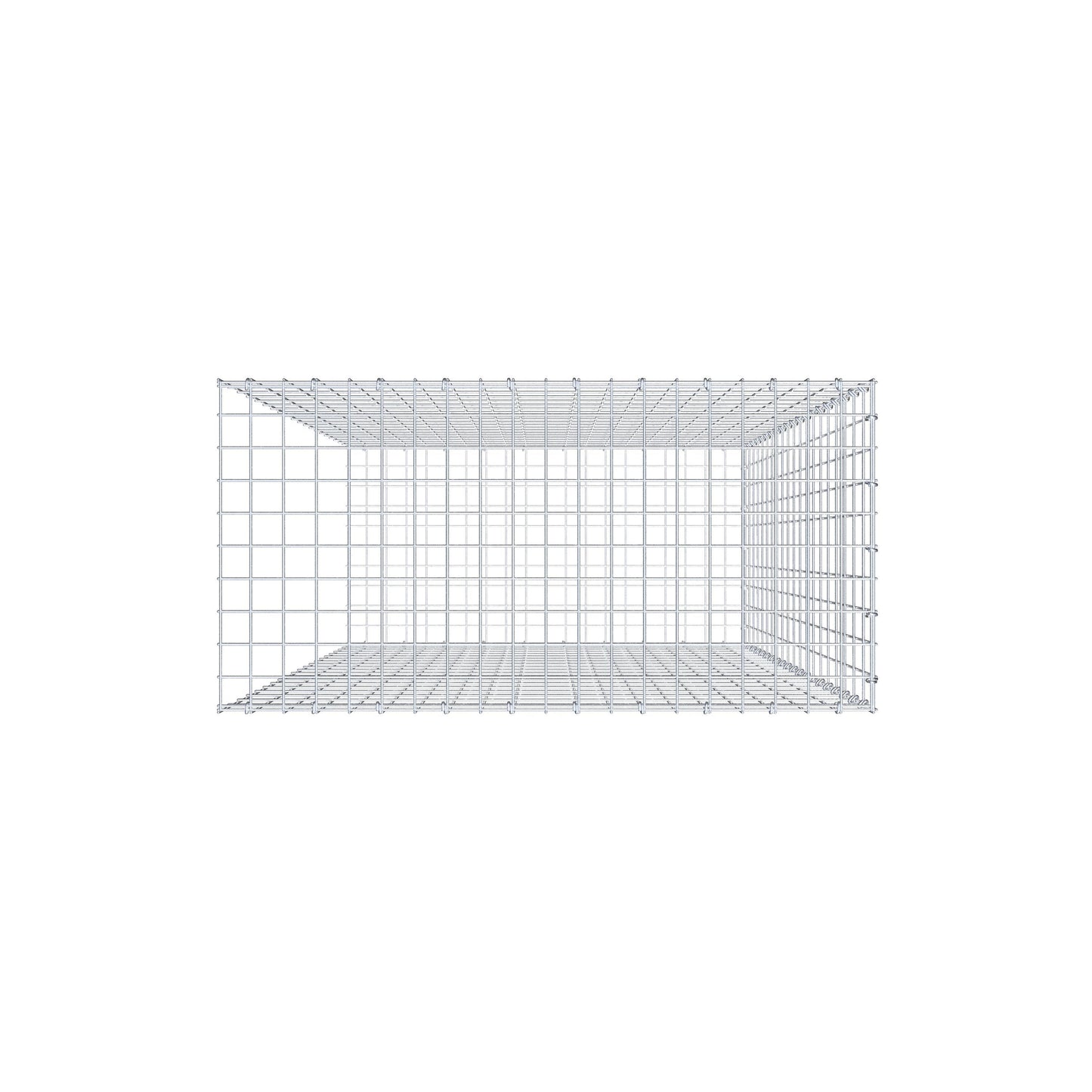 Gabião tipo 2 200 cm x 100 cm x 50 cm, malhagem 5 cm x 10 cm, anel C