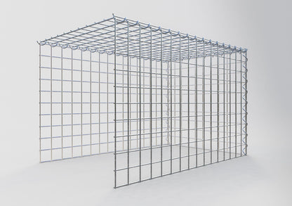 Gabião tipo 4 80 cm x 50 cm x 50 cm (C x A x P), malhagem 5 cm x 5 cm, espiral