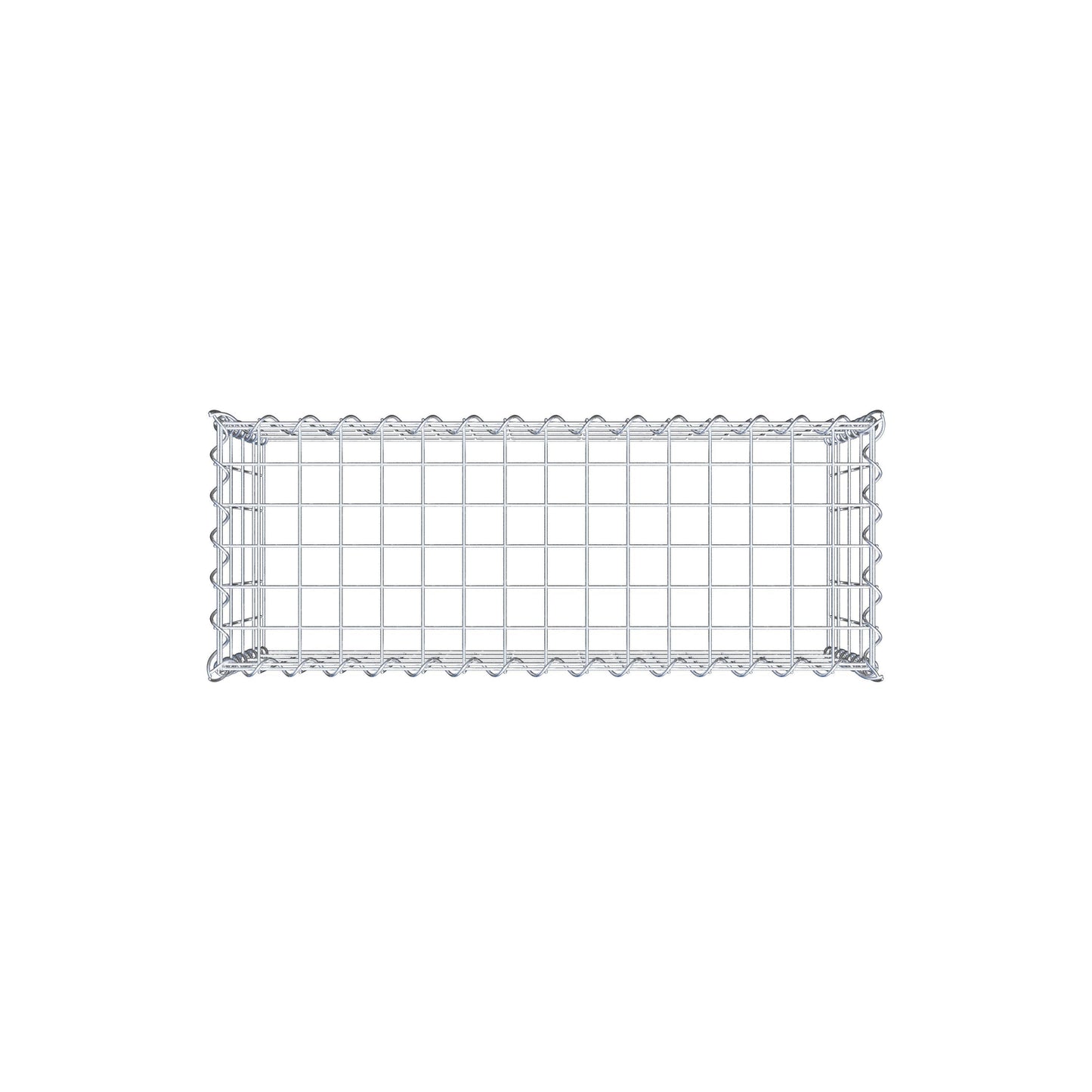 Gabião tipo 3 80 cm x 40 cm x 30 cm (C x A x P), malhagem 5 cm x 10 cm, espiral