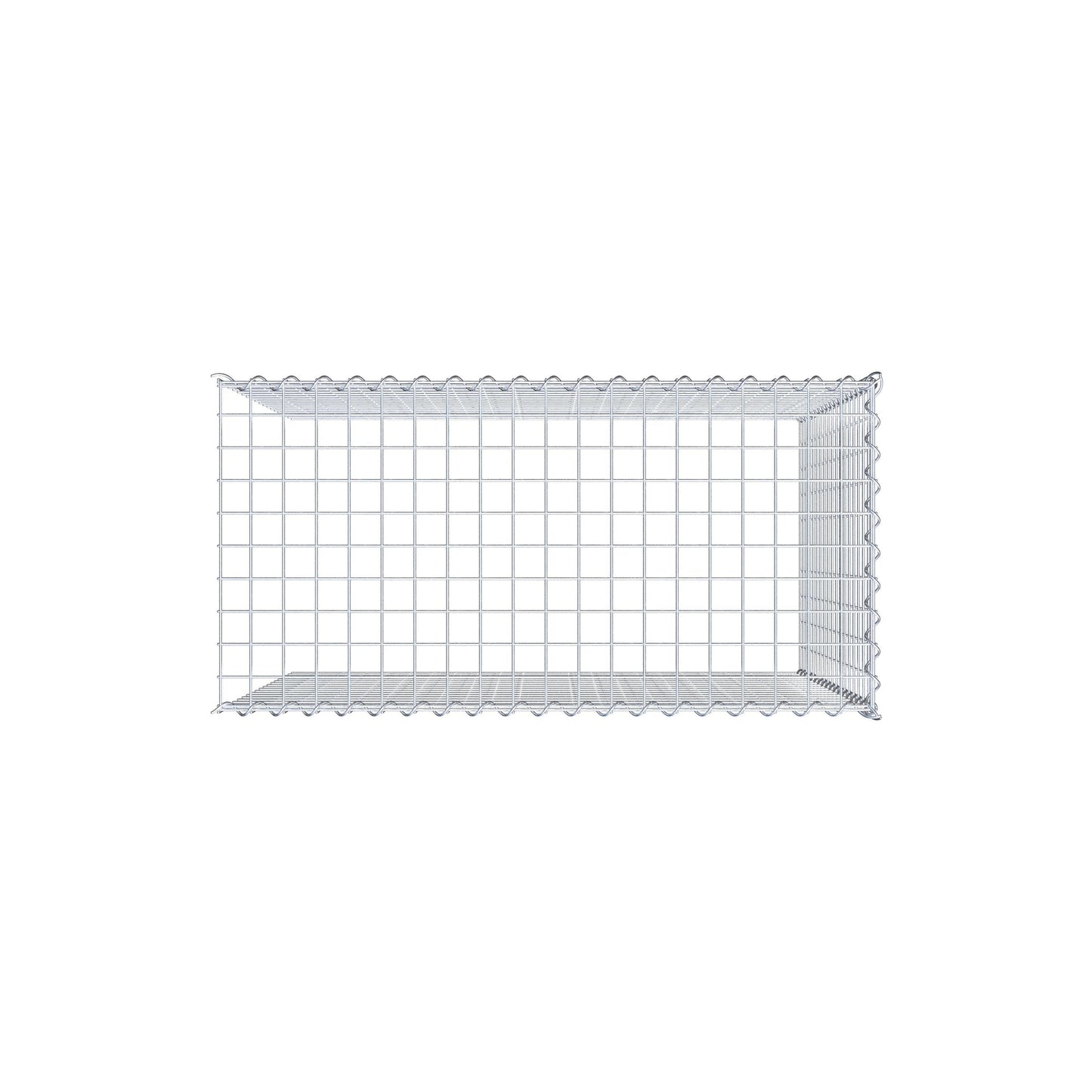 Gabião tipo 4 100 cm x 90 cm x 50 cm (C x A x P), malhagem 5 cm x 5 cm, espiral