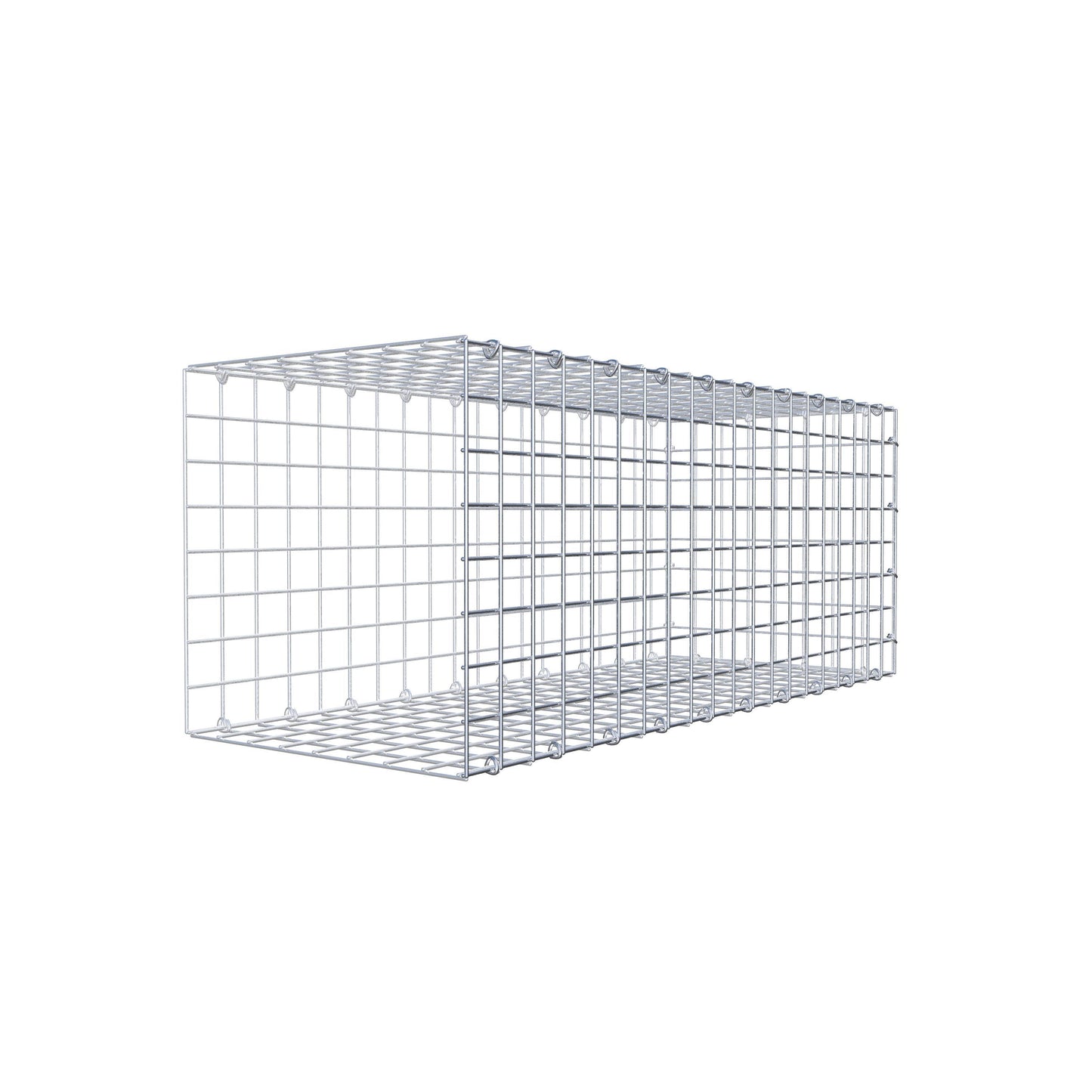 Mounted gabion type 2 100 cm x 40 cm x 40 cm (L x H x D), mesh size 5 cm x 5 cm, C-ring