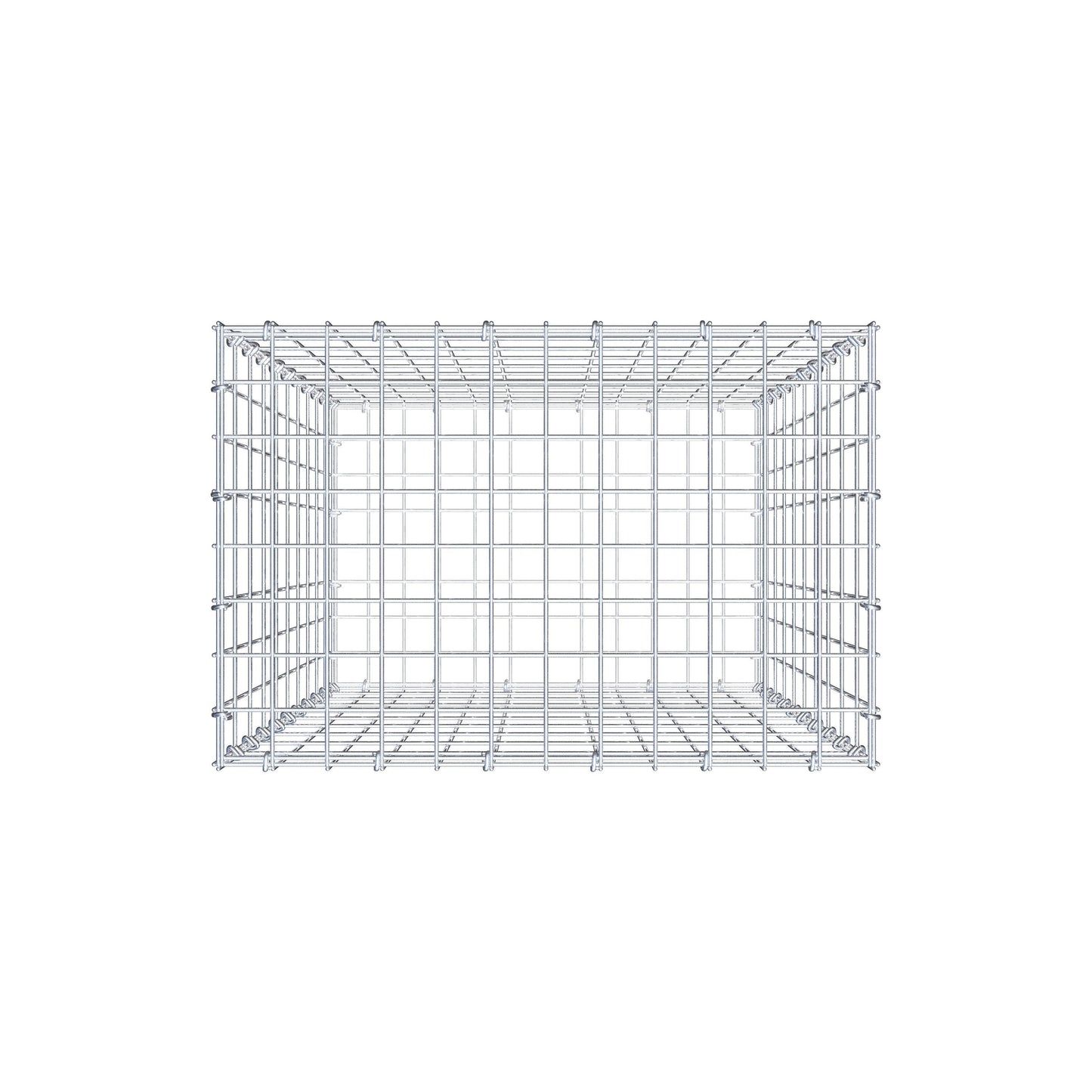 Gabião 100 cm x 60 cm x 40 cm (C x A x P), malhagem 5 cm x 10 cm, anel C