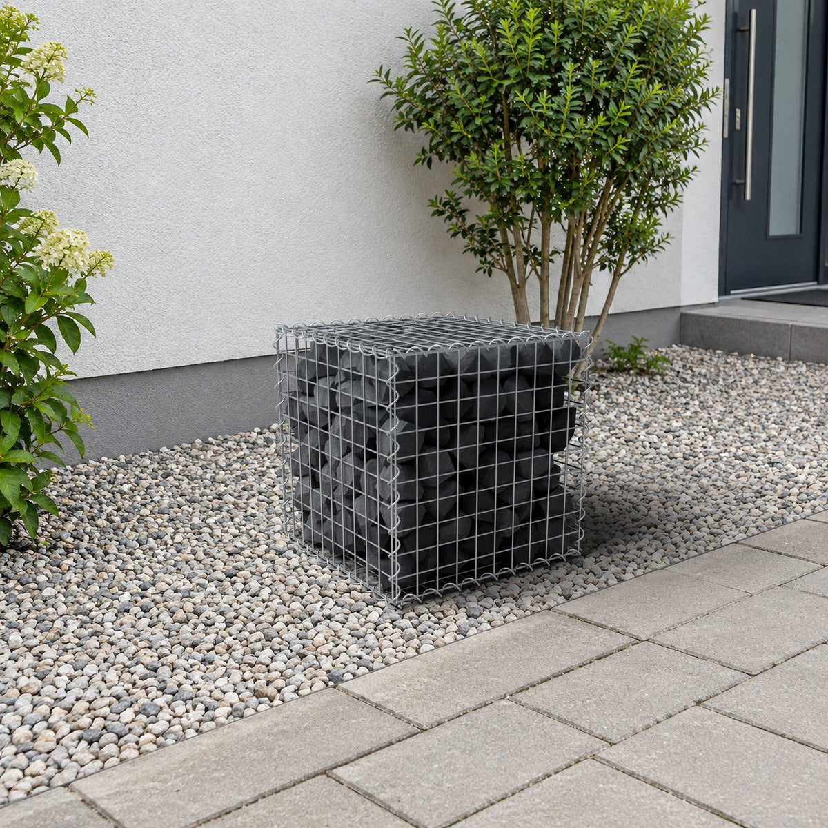 Gabion 50 cm x 50 cm x 50 cm (L x H x D), mesh size 5 cm x 5 cm, spiral