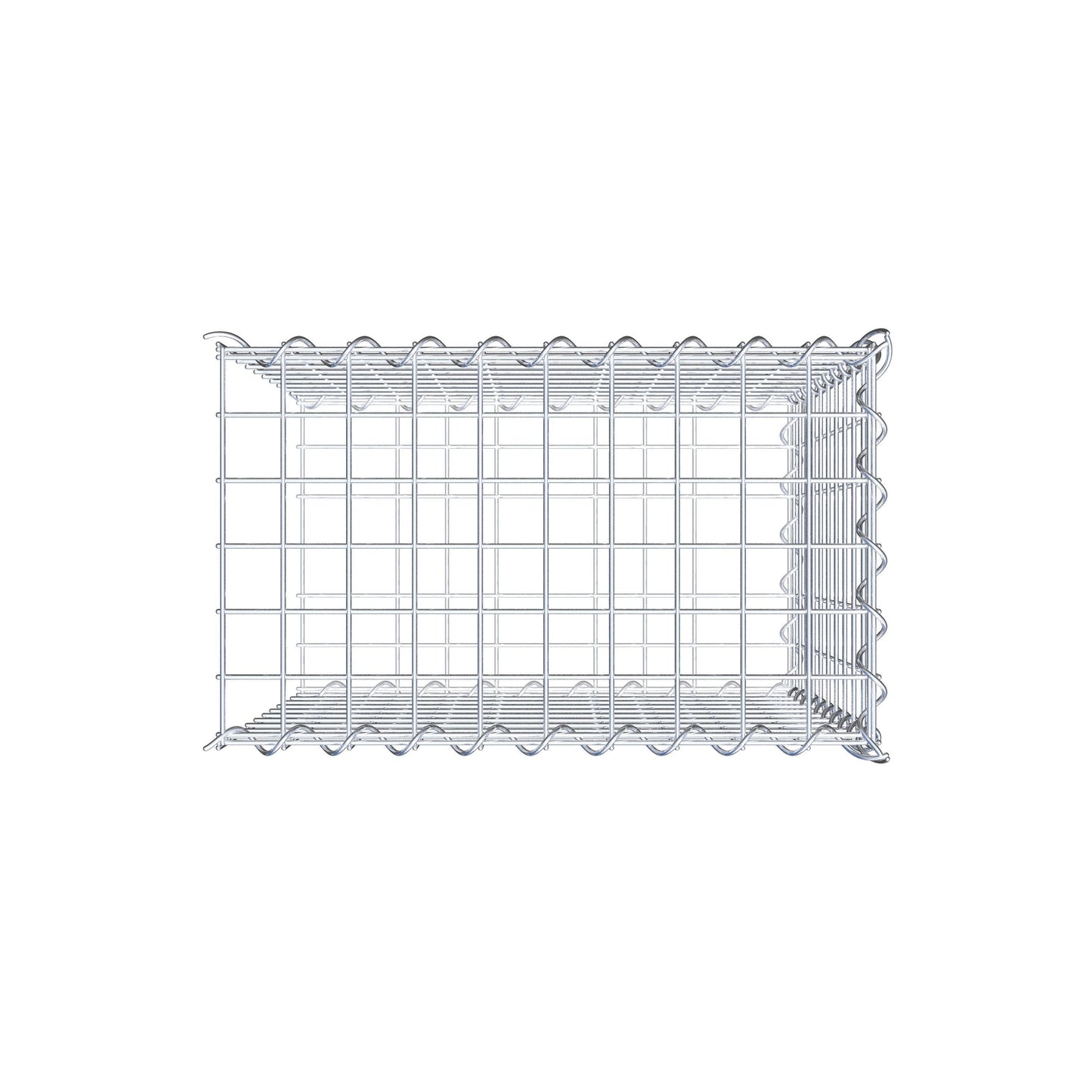 Gabião tipo 2 50 cm x 50 cm x 30 cm (C x A x P), malhagem 5 cm x 5 cm, espiral