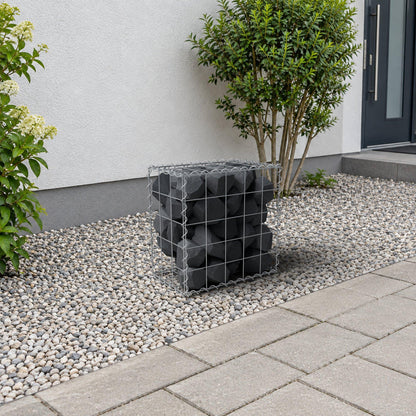 Gabione 50 cm x 50 cm x 30 cm (L x H x T), Maschenweite 10 cm x 10 cm, Spirale