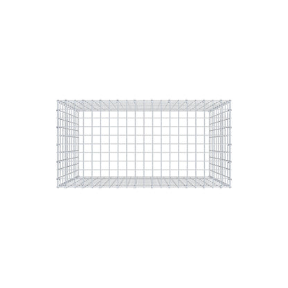 Monteret gabion type 3 100 cm x 100 cm x 50 cm (L x H x D), maskestørrelse 5 cm x 10 cm, C-ring
