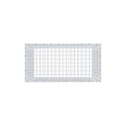 Gabião 100 cm x 90 cm x 50 cm (C x A x P), malhagem 5 x 5 cm, anel espiral