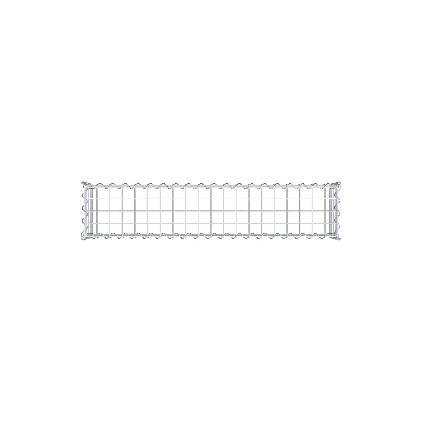 Gabion rapporté type 3 100 cm x 20 cm x 20 cm (L x H x P), mailles 5 cm x 5 cm, spirale