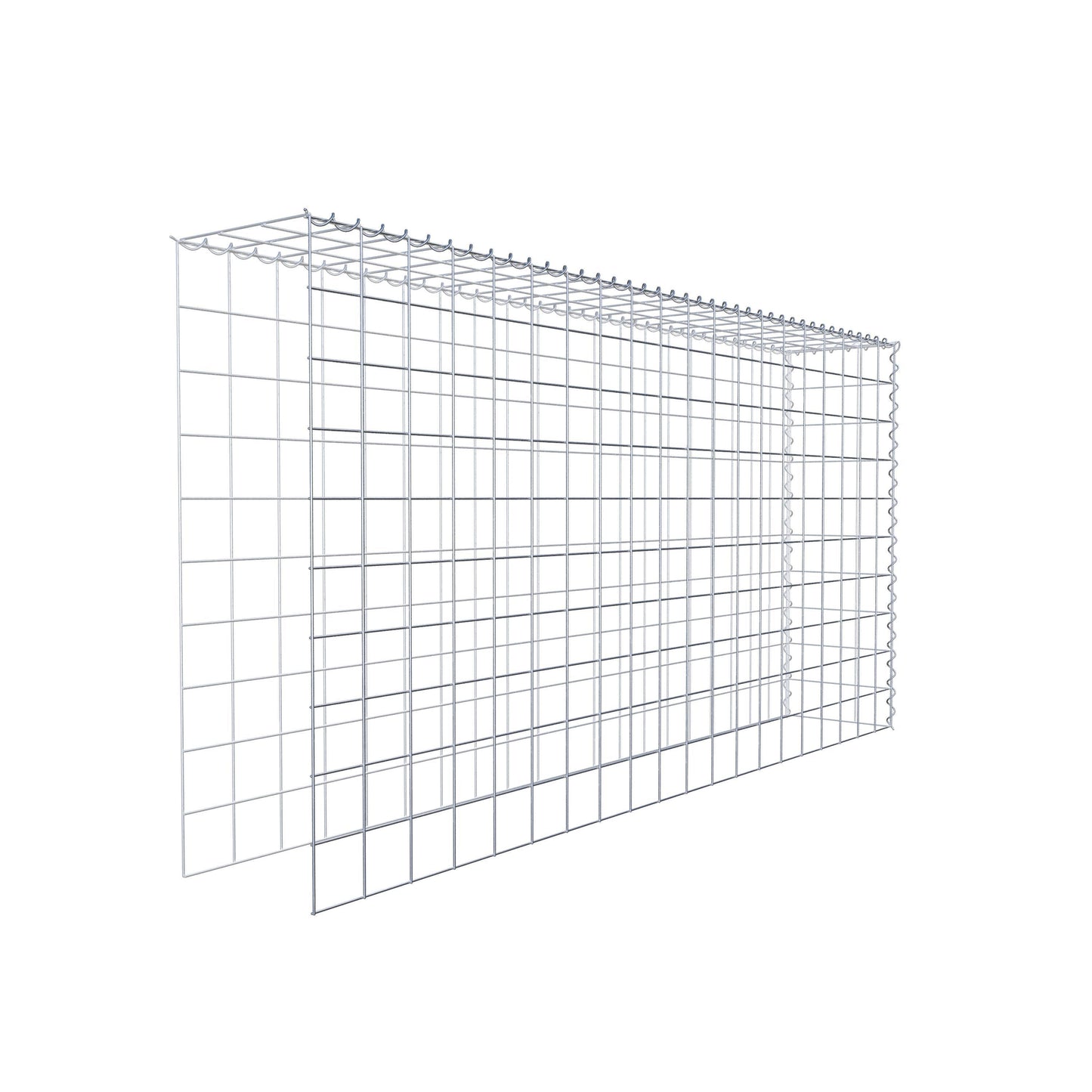 Gabião tipo 4 200 cm x 100 cm x 30 cm (C x A x P), malhagem 10 cm x 10 cm, espiral