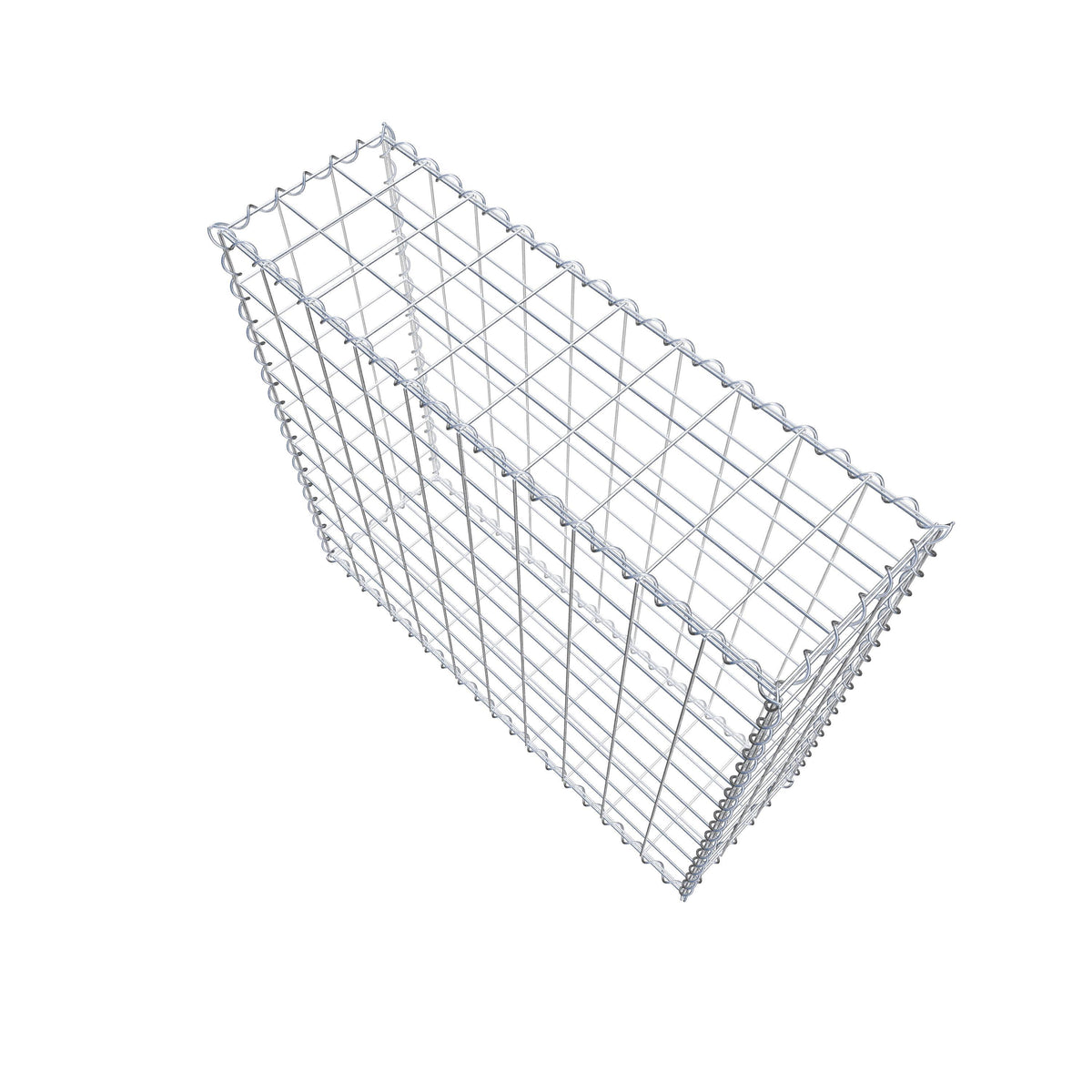 Gabião 100 cm x 90 cm x 30 cm (C x A x P), malhagem 10 cm x 10 cm, espiral