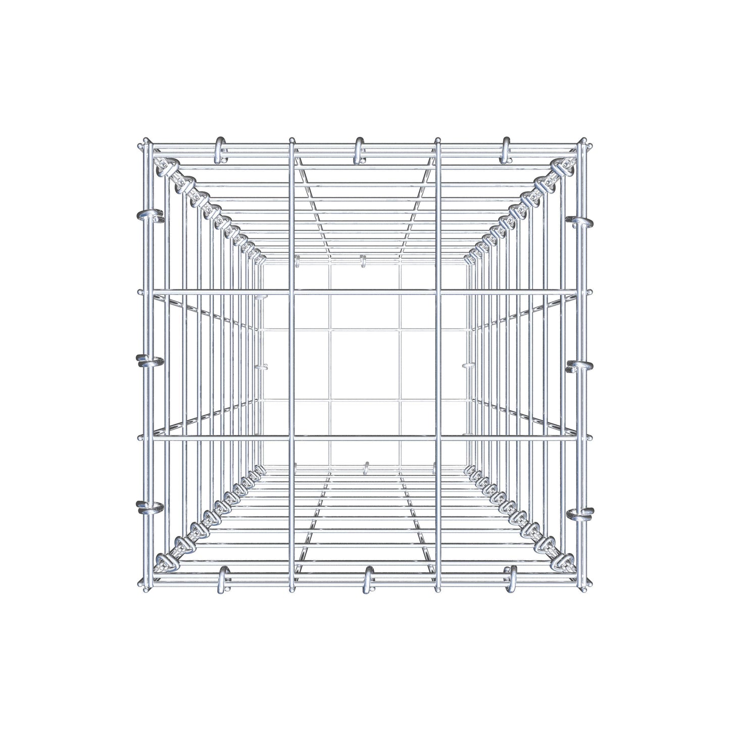Gabion 100 cm x 30 cm x 30 cm (L x H x D), mesh size 10 cm x 10 cm, C-ring