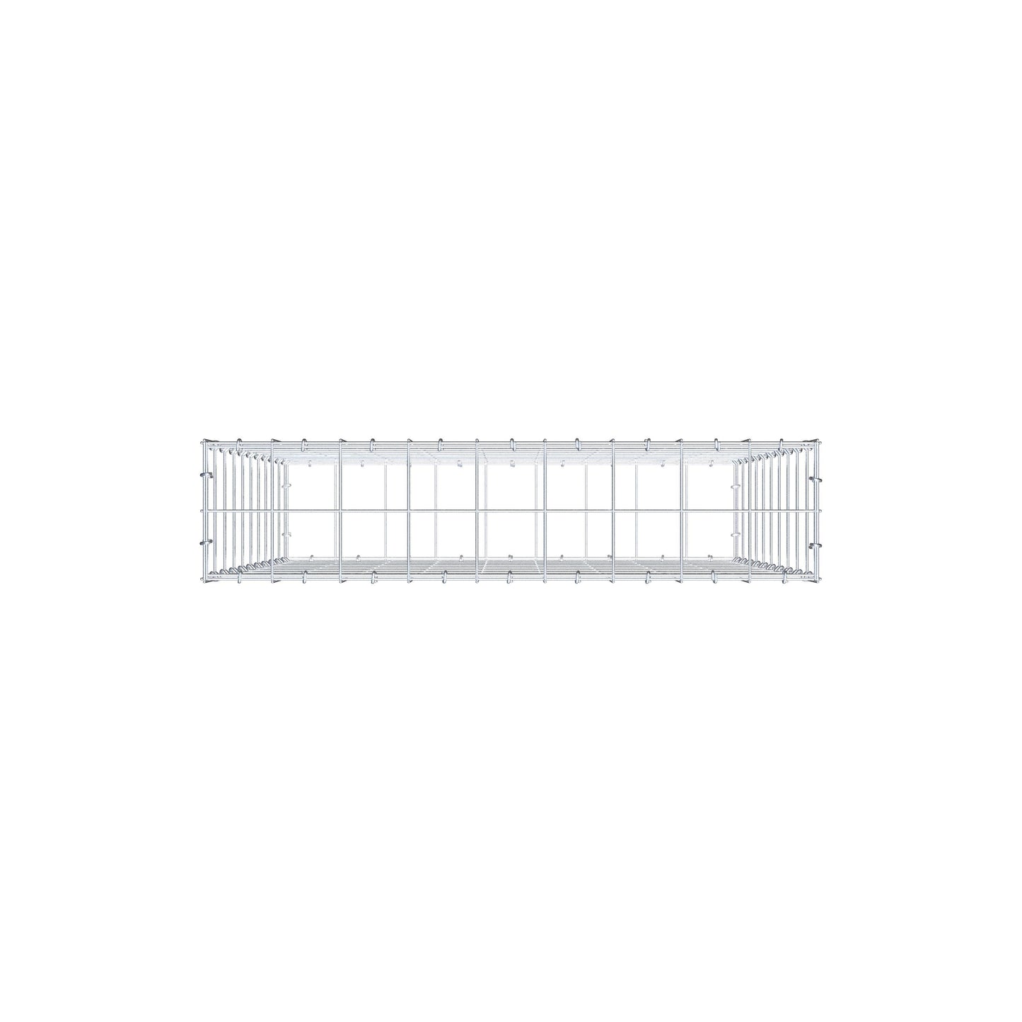 Gavión 100 cm x 90 cm x 20 cm (L x A x P), malla 10 cm x 10 cm, anillo en C