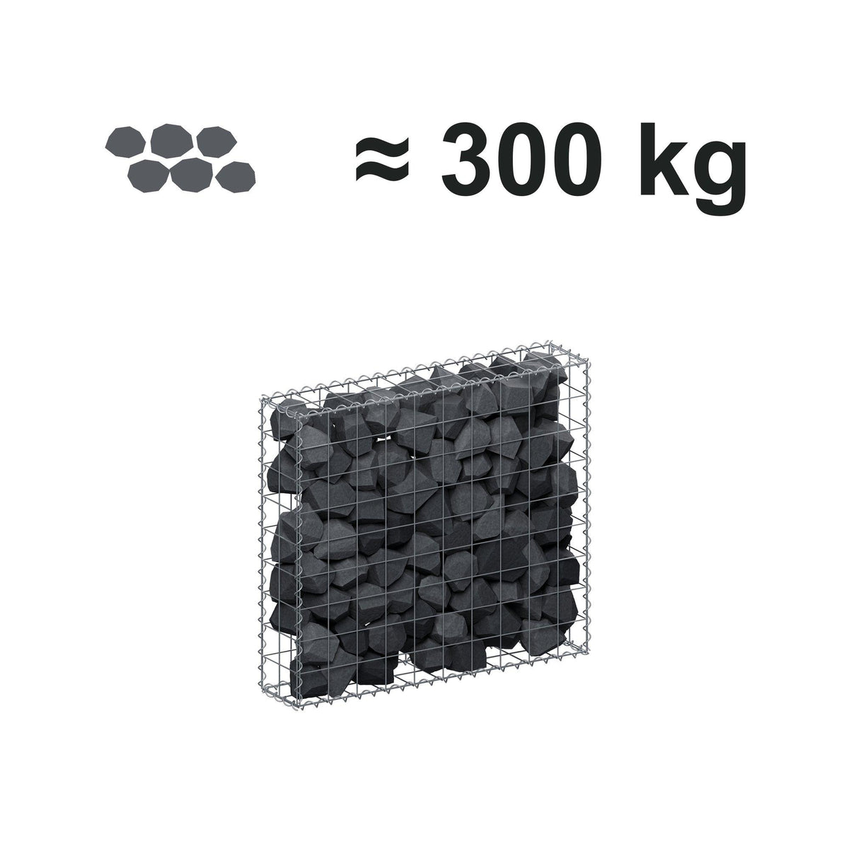 Gabião 100 cm x 90 cm x 20 cm (C x A x P), malhagem 10 cm x 10 cm, espiral