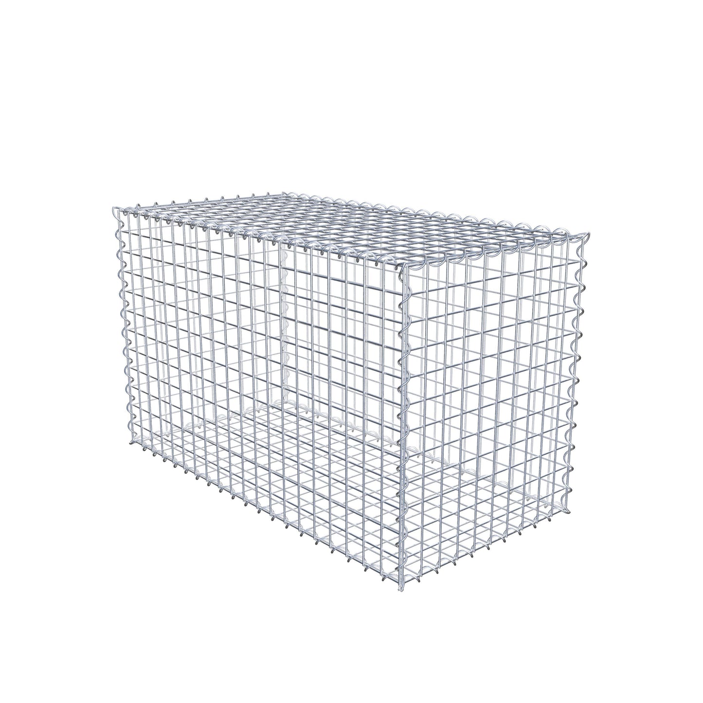 Gabione 100 cm x 60 cm x 50 cm (L x H x T), Maschenweite 5 cm x 5 cm, Spirale