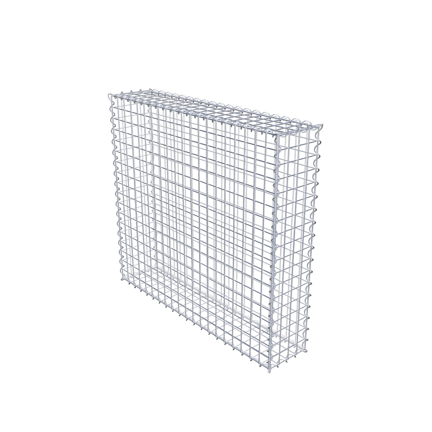 Gabion 100 cm x 90 cm x 20 cm (L x H x D), maskstorlek 5 cm x 5 cm, spiral