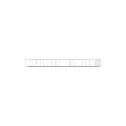 Fourche rapportée type 2 200 cm x 100 cm x 20 cm (L x H x P), mailles 10 cm x 10 cm, anneau en C
