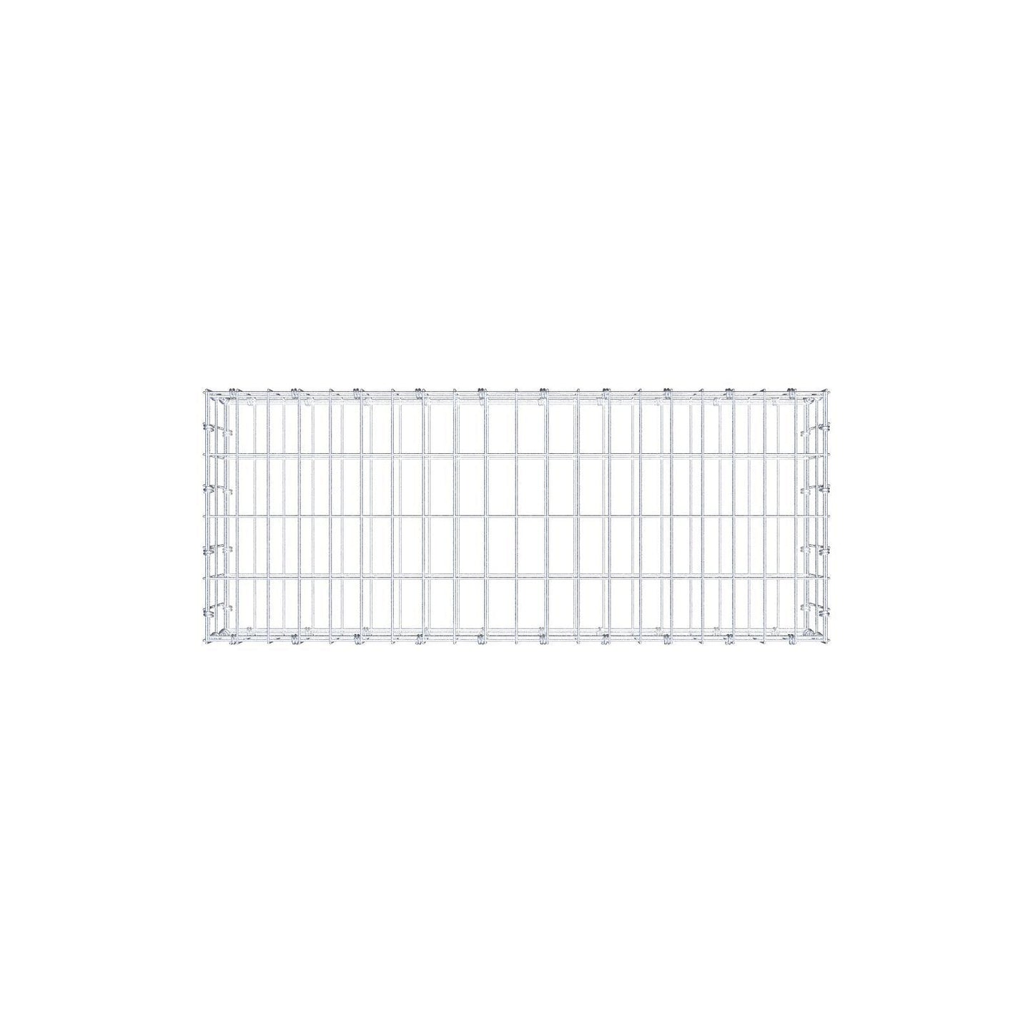 Gabião 100 cm x 20 cm x 40 cm (C x A x P), malhagem 5 x 10 cm, anel espiral