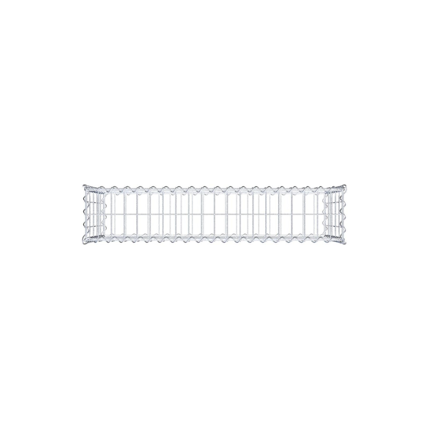Set of 2 gabions 100 cm x 50 cm x 20 cm (L x H x D), mesh size 5 x 10 cm, spiral