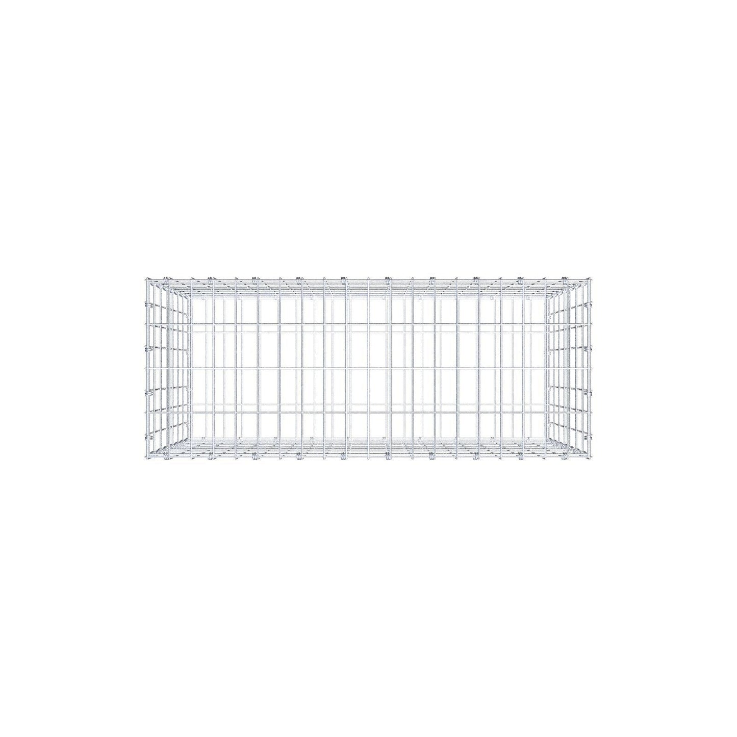 Gabião 100 cm x 70 cm x 40 cm (C x A x P), malhagem 5 x 10 cm, anel espiral