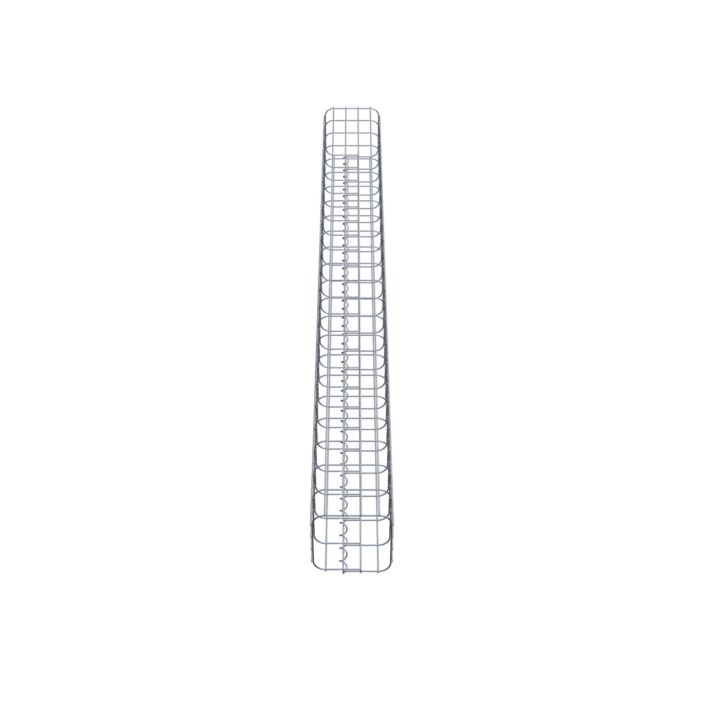 Coluna de gabião quadrada 22 cm x 22 cm, 230 cm de altura, PM 5 cm x 10 cm