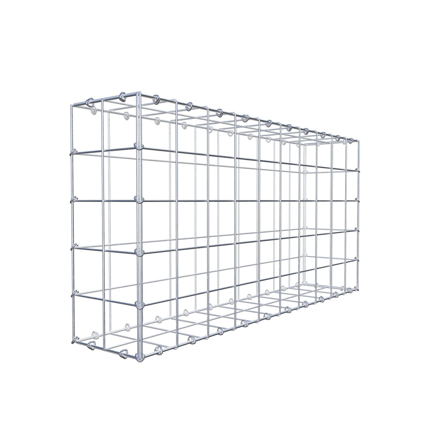Gabião 100 cm x 50 cm x 20 cm (C x A x P), malhagem 10 cm x 10 cm, anel C