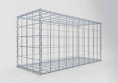Gabião 100 cm x 50 cm x 40 cm (C x A x P), malhagem 10 cm x 10 cm, espiral