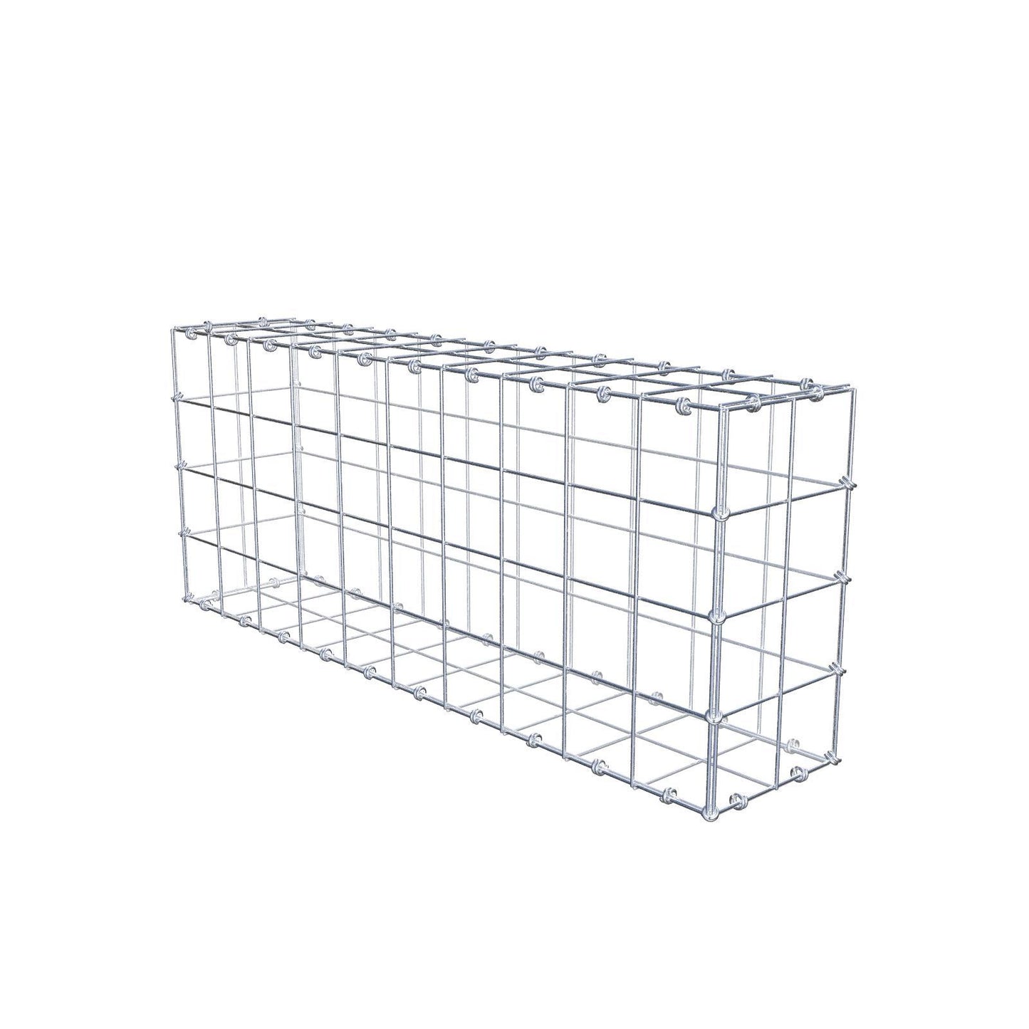Gabione 100 cm x 40 cm x 20 cm (L x H x T), Maschenweite 10 x 10 cm, Spiralring