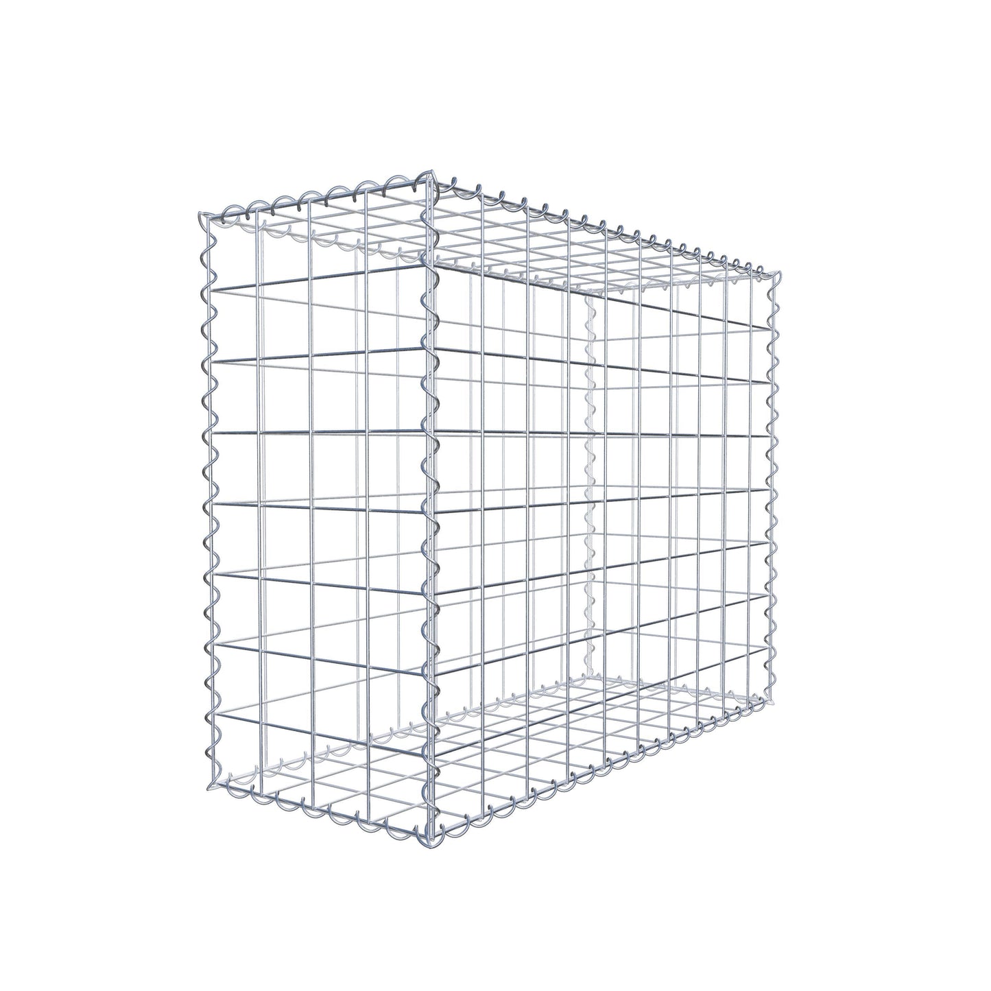 Gabião 100 cm x 80 cm x 40 cm (C x A x P), malhagem 10 cm x 10 cm, espiral