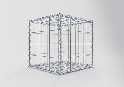 Gabião 40 cm x 40 cm x 40 cm (C x A x P), malhagem 10 cm x 10 cm, espiral