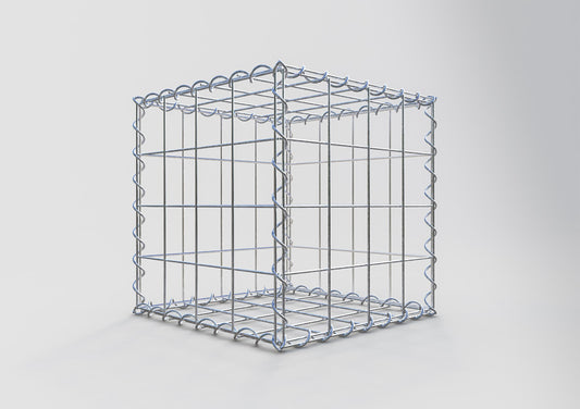 Gabião 40 cm x 40 cm x 40 cm (C x A x P), malhagem 10 cm x 10 cm, espiral