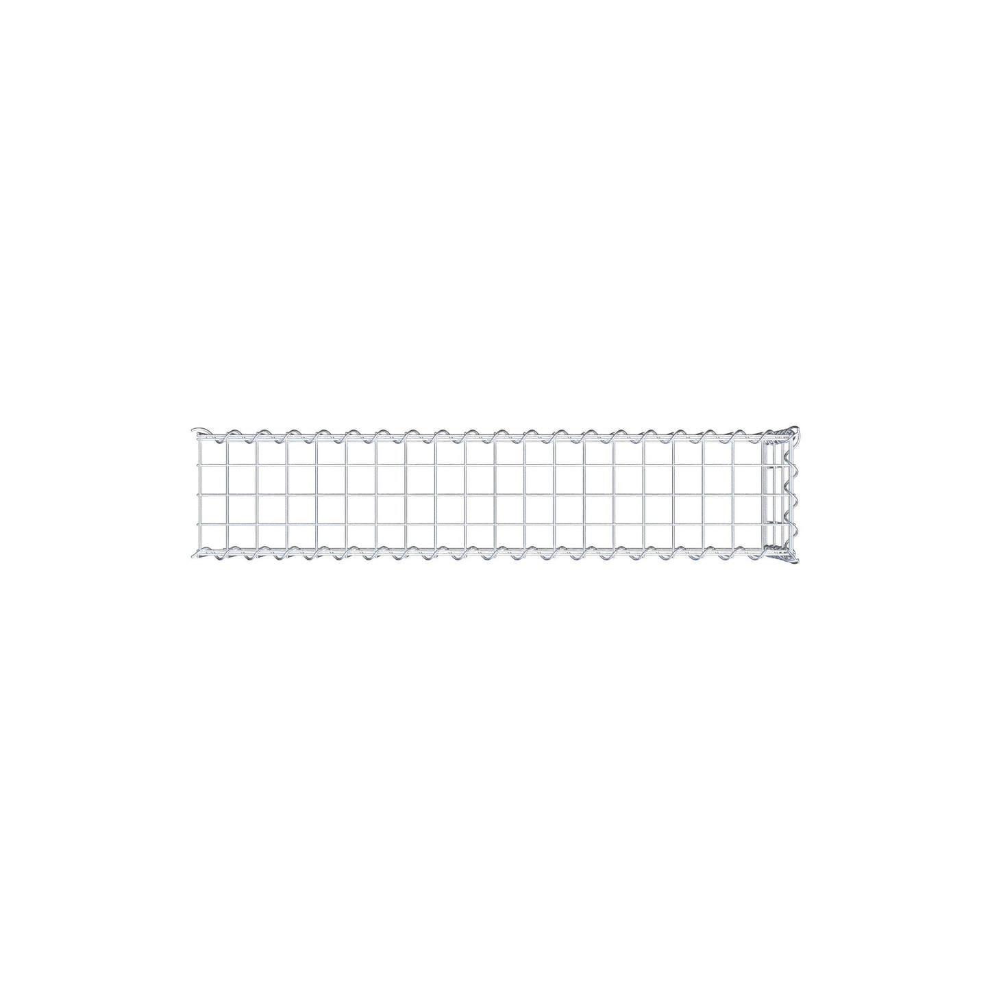 Opvokset gabion type 4 100 cm x 30 cm x 20 cm (L x H x D), maskestørrelse 5 cm x 10 cm, spiral