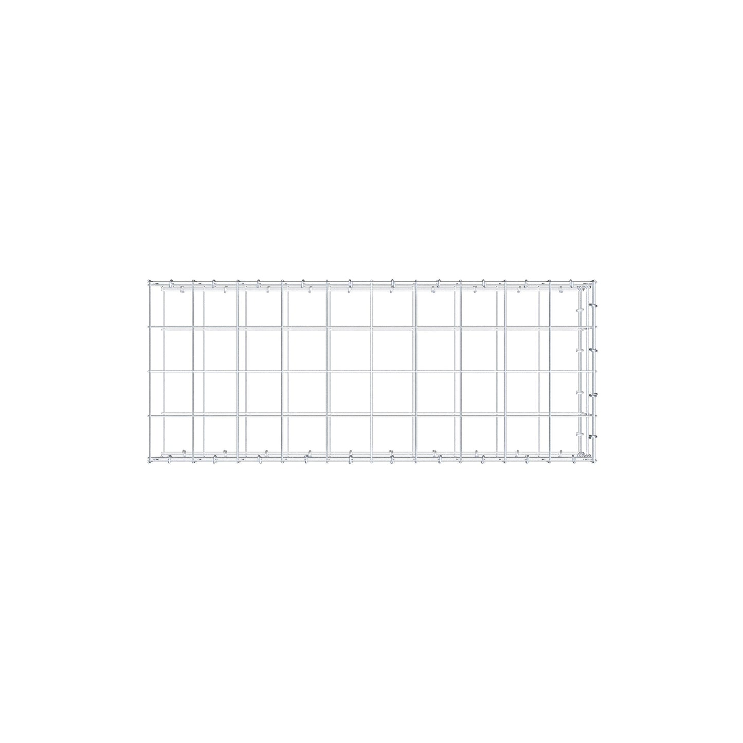 Fourche rapportée type 2 100 cm x 20 cm x 40 cm (L x H x P), mailles 10 cm x 10 cm, anneau C
