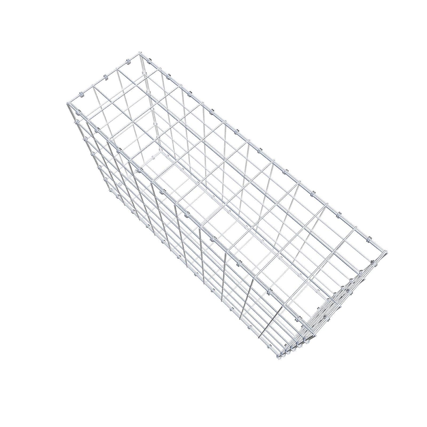 Gabião 100 cm x 60 cm x 30 cm (C x A x P), malhagem 10 x 10 cm, anel espiral