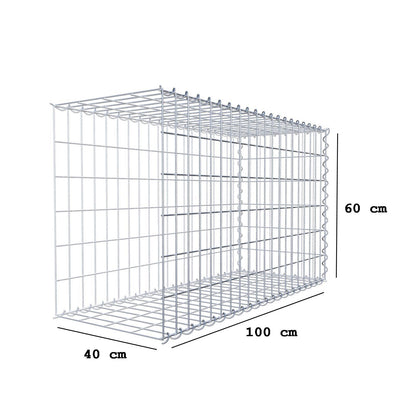 Anbaugabione Typ 2 100 cm x 60 cm x 40 cm (L x H x T), Maschenweite 5 cm x 10 cm, Spirale