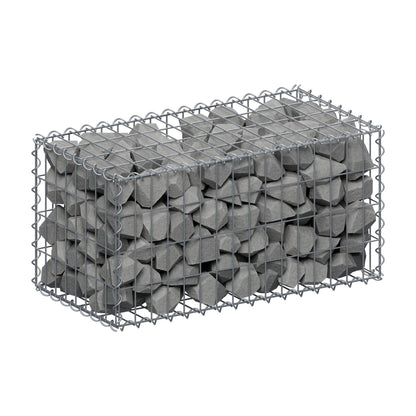 Gabion 80 cm x 40 cm x 40 cm (L x H x P), mailles 5 cm x 10 cm, spirale