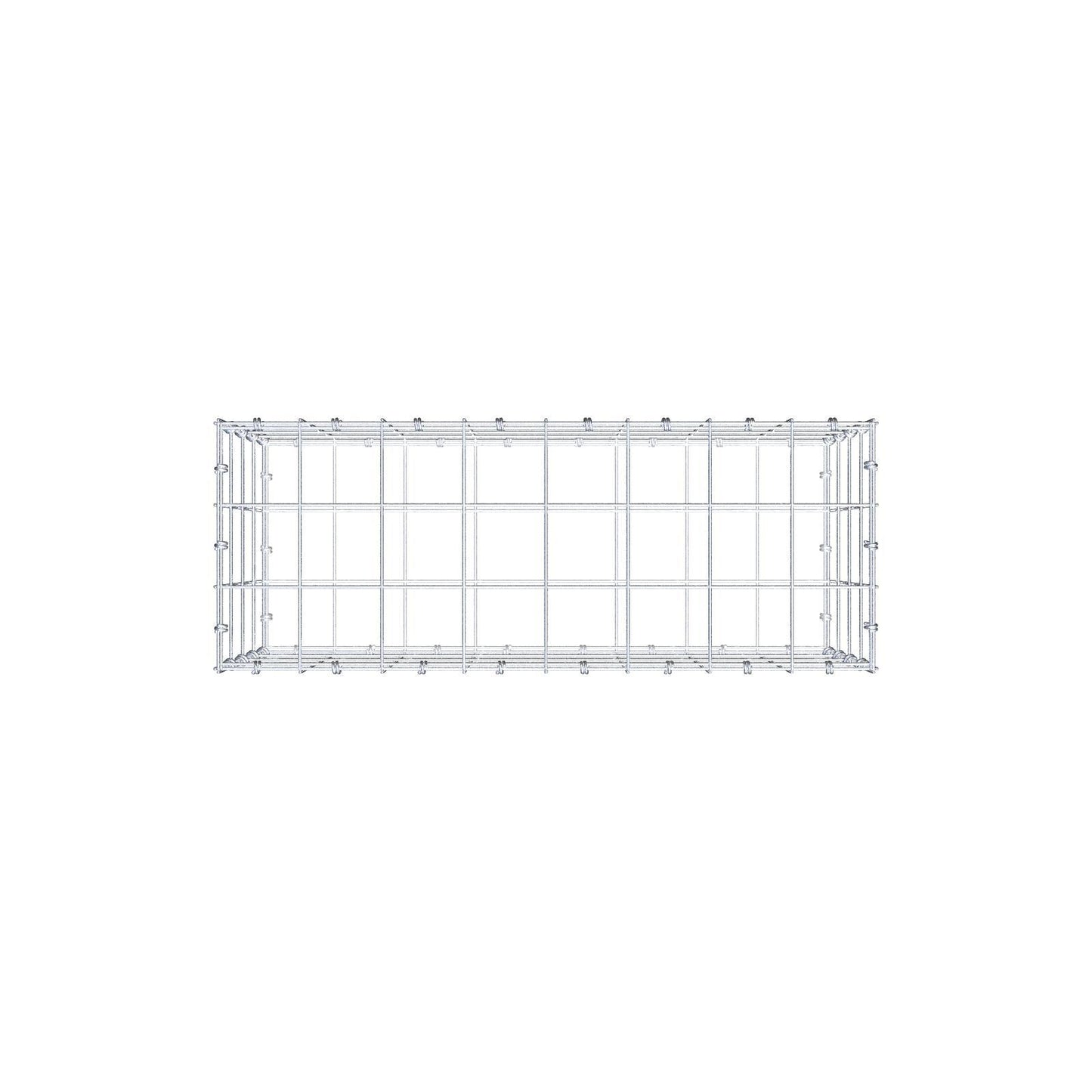 Gabione 80 cm x 40 cm x 30 cm (L x H x T), Maschenweite 10 x 10 cm, Spiralring