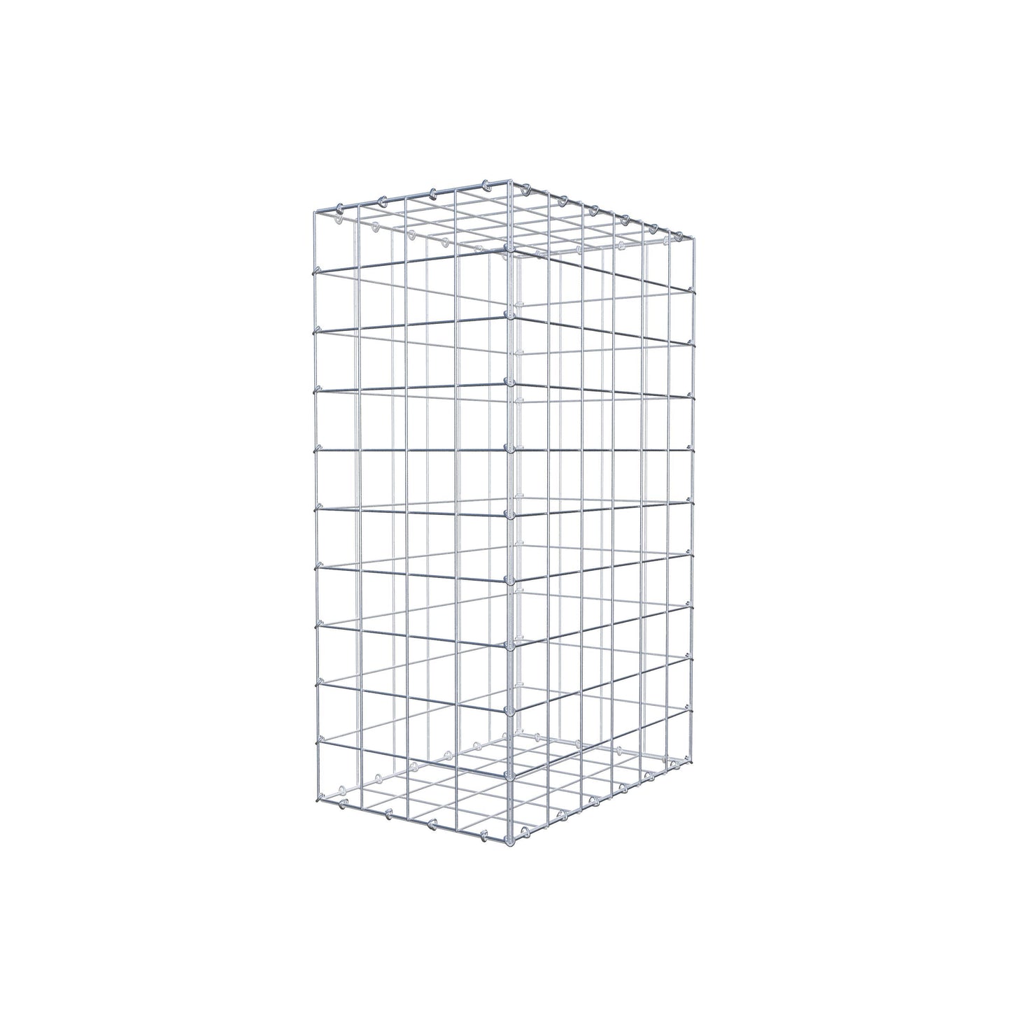 Gabion 100 cm x 60 cm x 40 cm (L x H x P), mailles 10 cm x 10 cm, anneau en C
