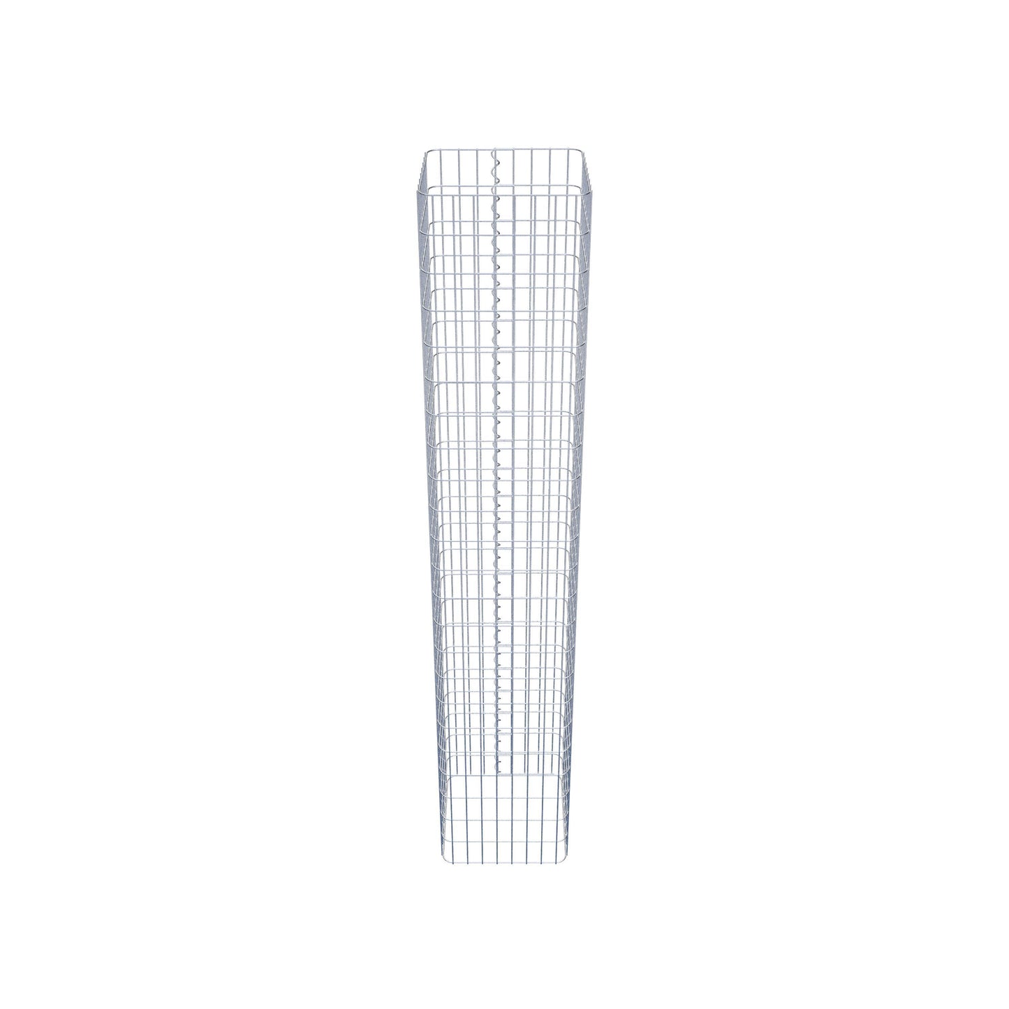 Coluna de gabião quadrada 42 cm x 42 cm, 230 cm de altura, PM 5 cm x 10 cm