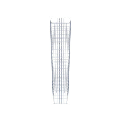 Coluna de gabião quadrada 42 cm x 42 cm, 230 cm de altura, PM 5 cm x 10 cm