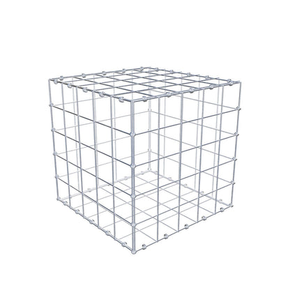 Gabion 50 cm x 50 cm x 50 cm (L x H x D), maskestørrelse 10 x 10 cm, spiralring