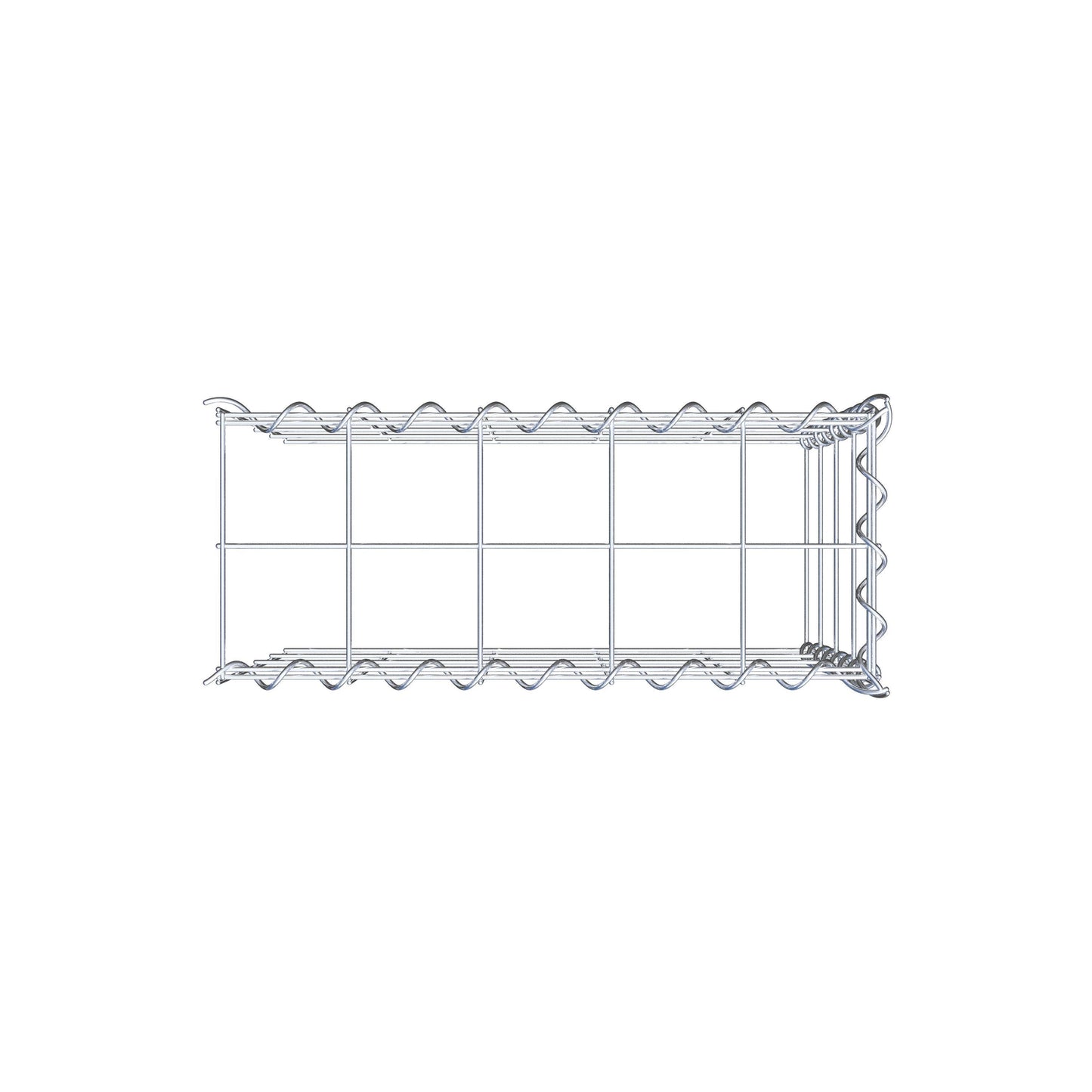 Gabião tipo 4 50 cm x 40 cm x 20 cm (C x A x P), malhagem 10 cm x 10 cm, espiral
