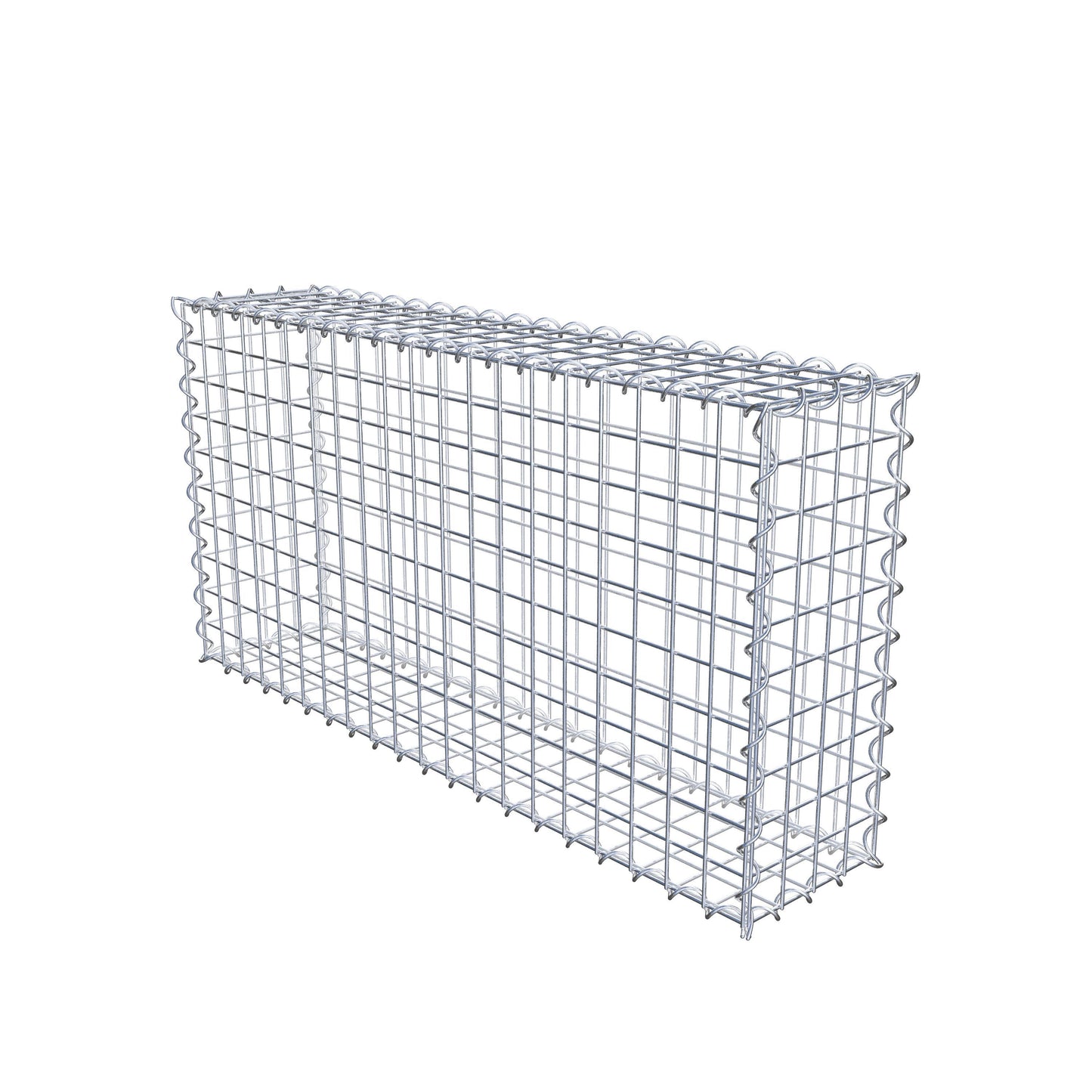 Set di 2 gabbioni 100 cm x 50 cm x 20 cm (L x H x P), maglia 5 x 5 cm, spirale