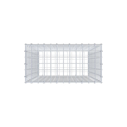 Gabion 100 cm x 60 cm x 30 cm (L x H x D), maskestørrelse 5 cm x 5 cm, C-ring