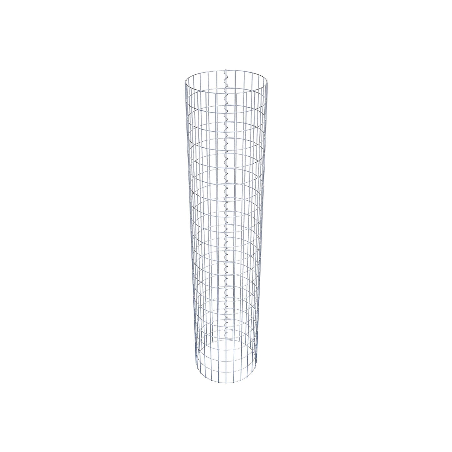 Colonna gabbionata rotonda di 42 cm di diametro, 200 cm di altezza, maglia 5 cm x 10 cm