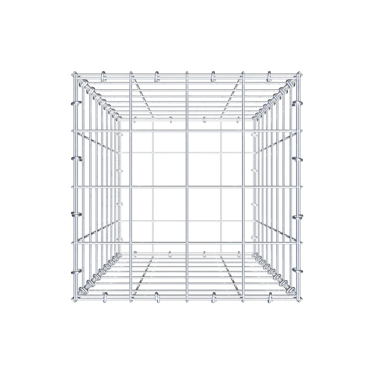 Gabião 80 cm x 40 cm x 40 cm (C x A x P), malhagem 10 cm x 10 cm, anel C